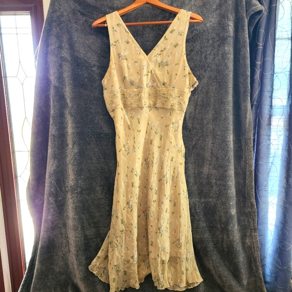 Green floral dress